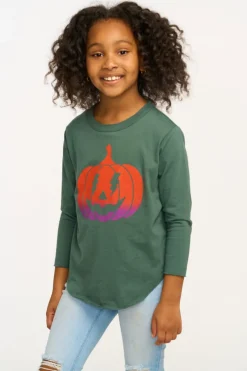 Kids Chaser Brand Ombre Pumpkin Long Sleeve