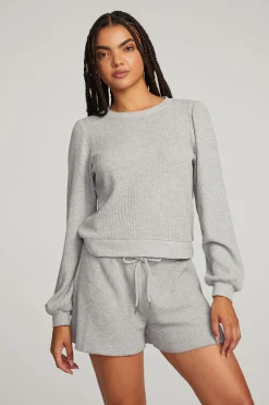 Women Chaser Brand Owlsey Grey Marl Pullover