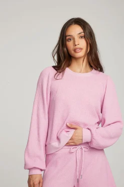 Women Chaser Brand Owlsey Pastel Lavender Pullover