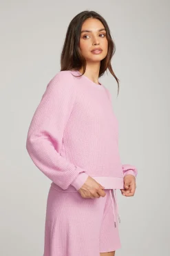 Women Chaser Brand Owlsey Pastel Lavender Pullover