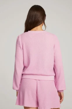 Women Chaser Brand Owlsey Pastel Lavender Pullover