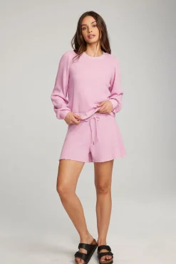 Women Chaser Brand Owlsey Pastel Lavender Pullover