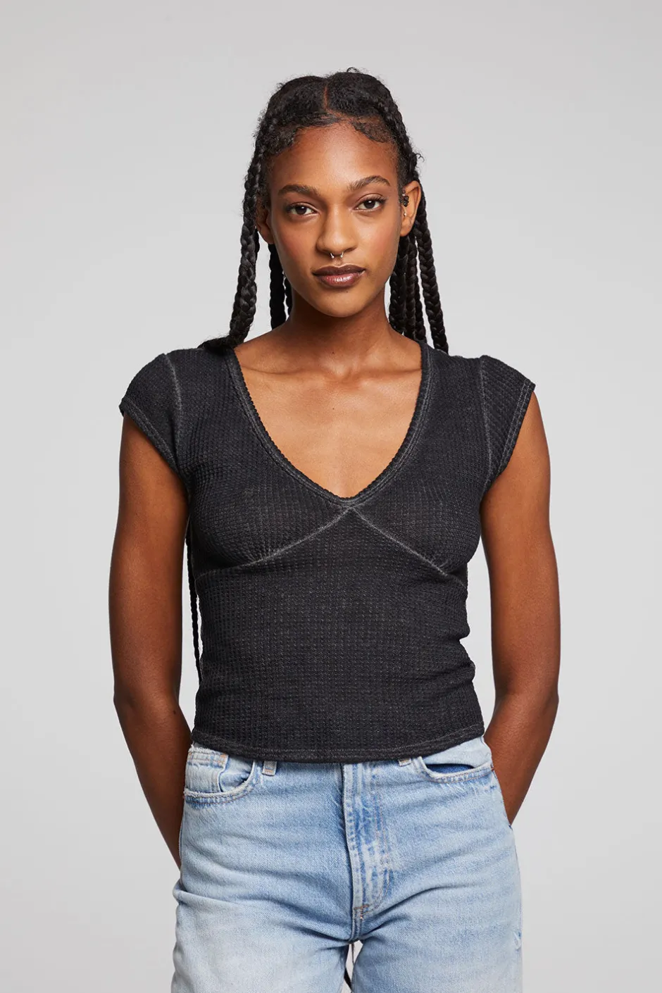 Women Chaser Brand Page Licorice Tee