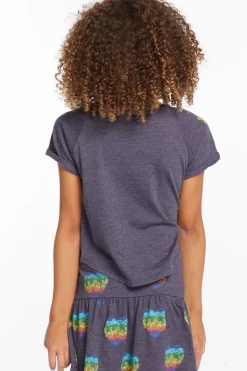 Kids Chaser Brand Painted Rainbow Girls Tee