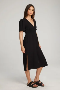 Women Chaser Brand Palmer Licorice Midi Dress