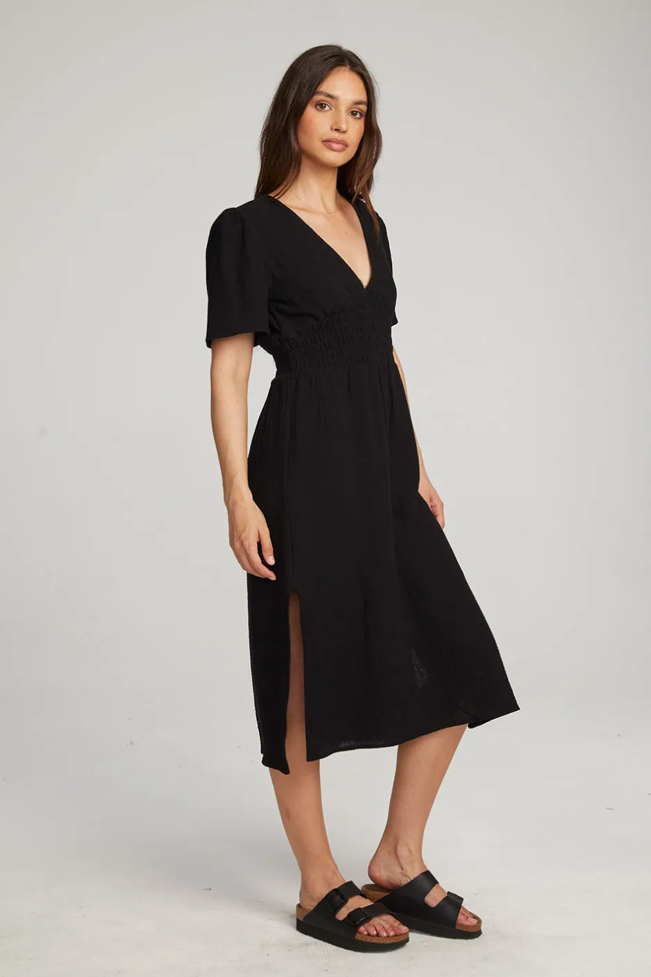Women Chaser Brand Palmer Licorice Midi Dress
