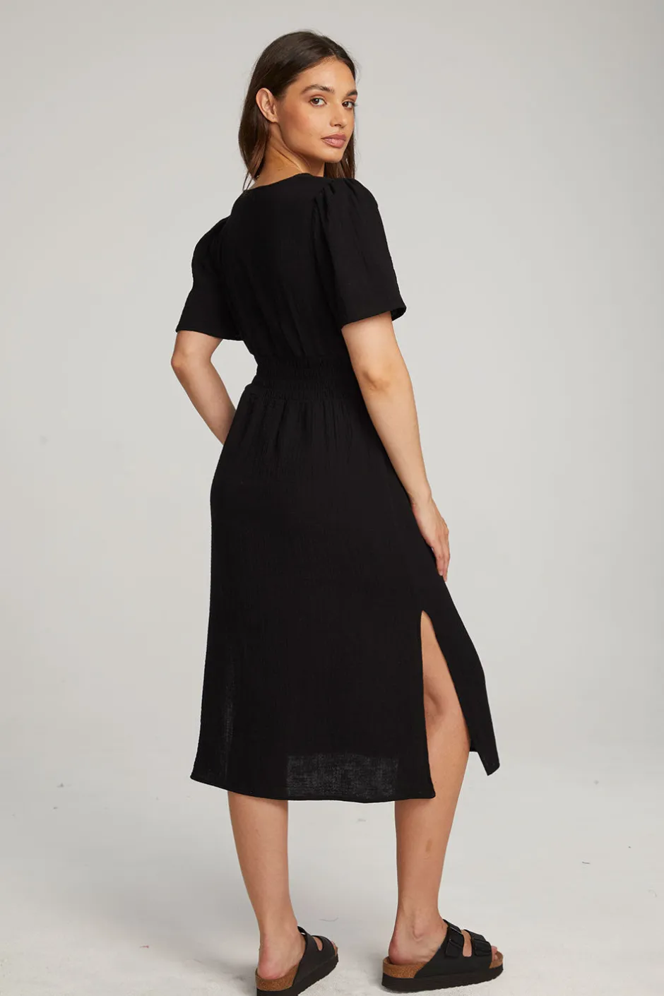 Women Chaser Brand Palmer Licorice Midi Dress