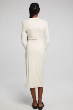 Women Chaser Brand Palmm Whitecap Grey Midi Dress