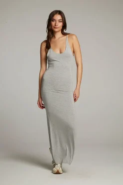 Women Chaser Brand Panther Heather Grey Maxi Dress