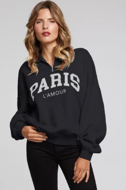Women Chaser Brand Paris L'Amour Black Long Sleeve
