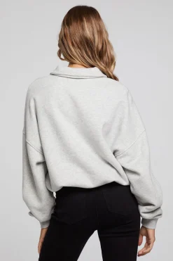 Women Chaser Brand Paris L'Amour Heather Grey Long Sleeve