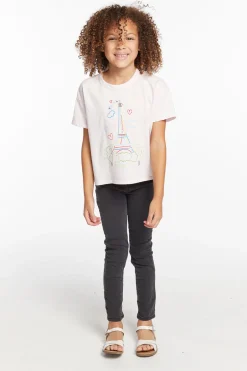 Kids Chaser Brand Paris Sketch Girls Tee