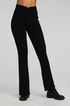 Women Chaser Brand Party Shadow Black Flare Bottoms