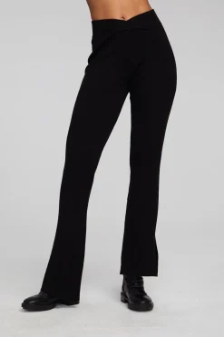Women Chaser Brand Party Shadow Black Flare Bottoms