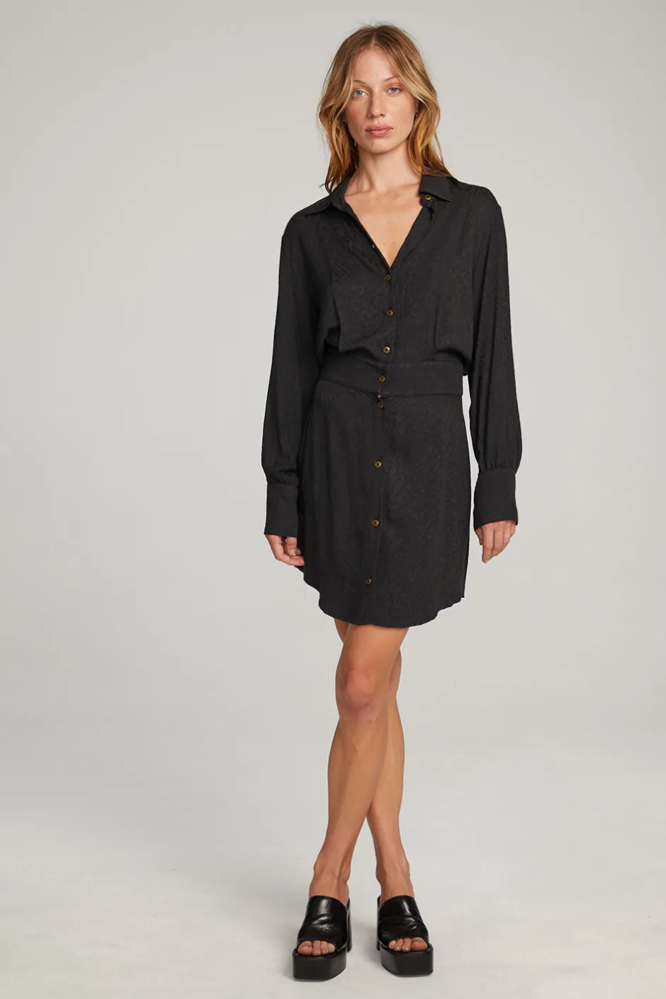 Women Chaser Brand Paxton Licorice Mini Dress