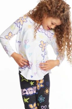Kids Chaser Brand Peace & Love Girls Long Sleeve