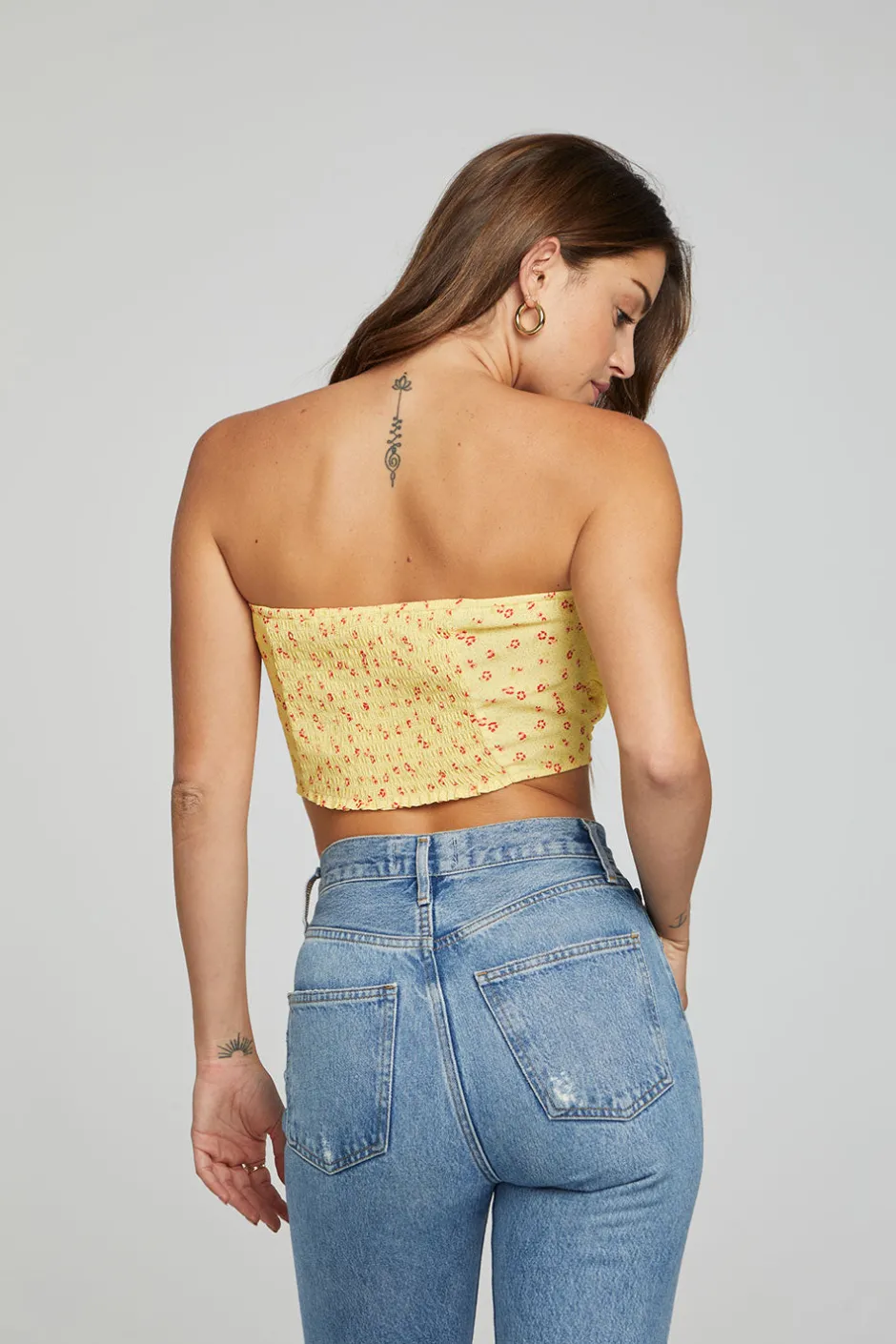 Women Chaser Brand Pier Crop Top - Anise Flower