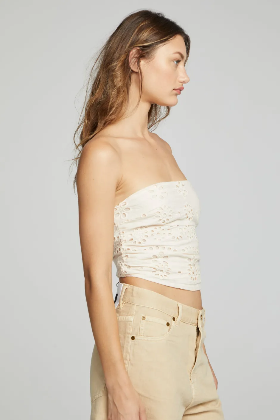 Women Chaser Brand Pier Crop Top - Gardenia