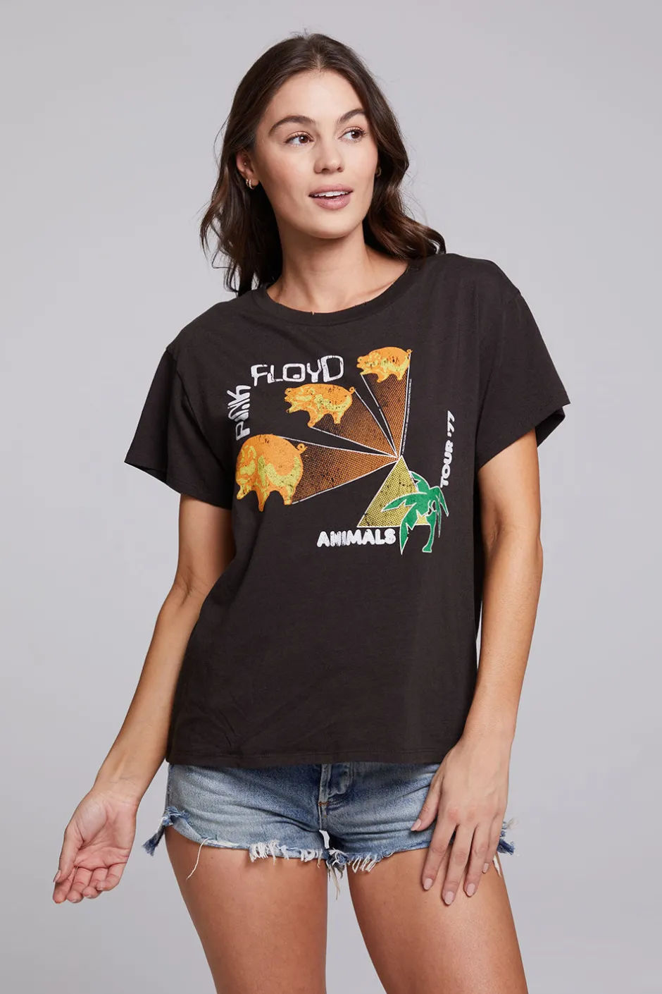 Women Chaser Brand Pink Floyd Animals Tour '77 Tee