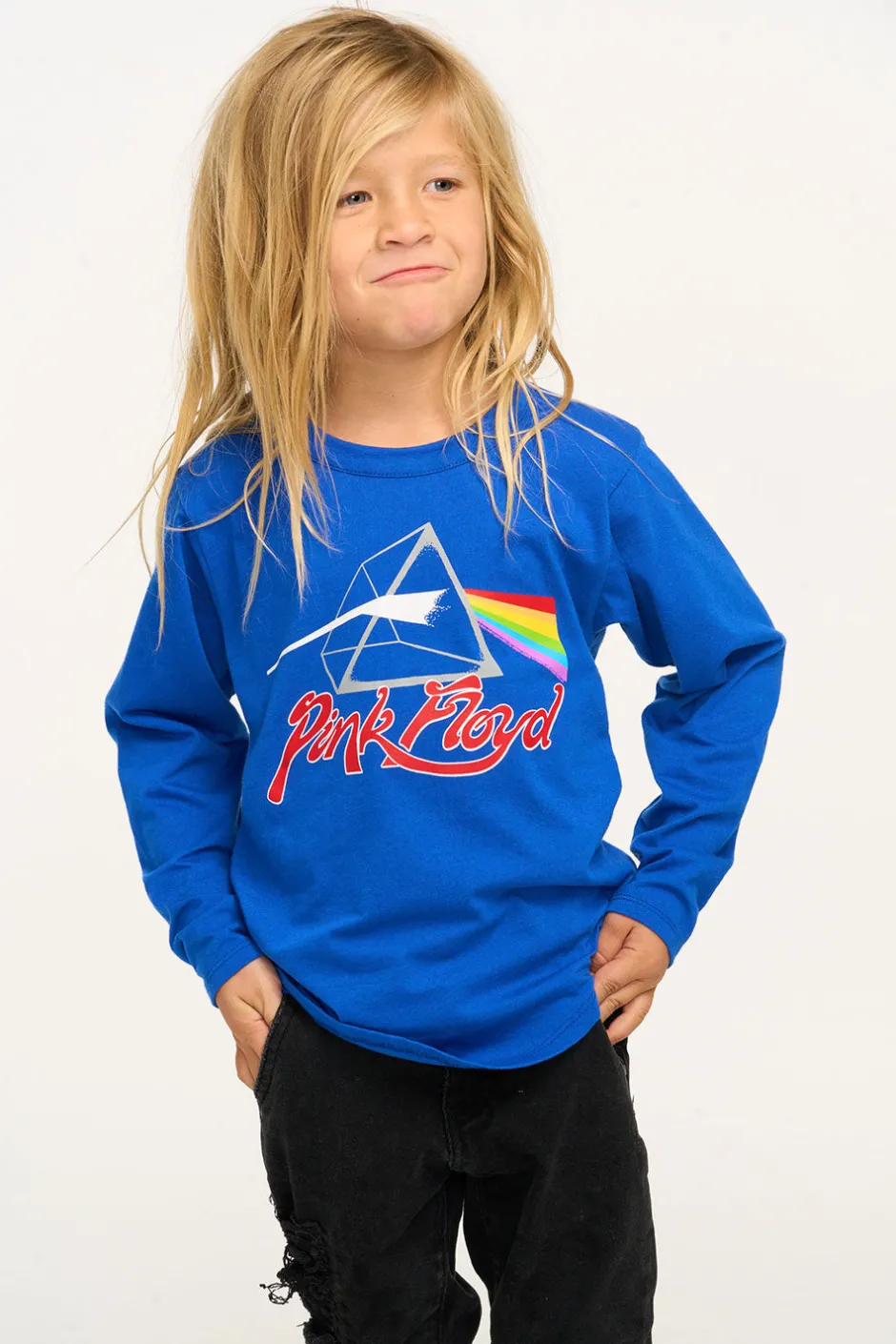 Women/Kids/BOY Chaser Brand Pink Floyd Dark Side Of The Moon Long Sleeve Tee