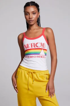 Women Chaser Brand Pink Floyd Rainbow Dark Side Of The Moon Tank Top