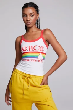 Women Chaser Brand Pink Floyd Rainbow Dark Side Of The Moon Tank Top