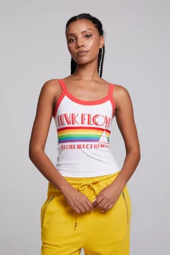 Women Chaser Brand Pink Floyd Rainbow Dark Side Of The Moon Tank Top