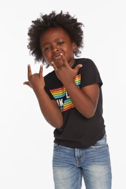 Women/Kids/BOY Chaser Brand Pink Floyd Rainbow Stripe Boys Tee