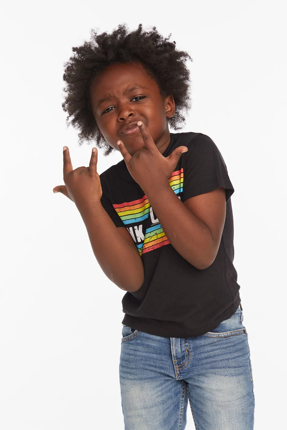 Women/Kids/BOY Chaser Brand Pink Floyd Rainbow Stripe Boys Tee