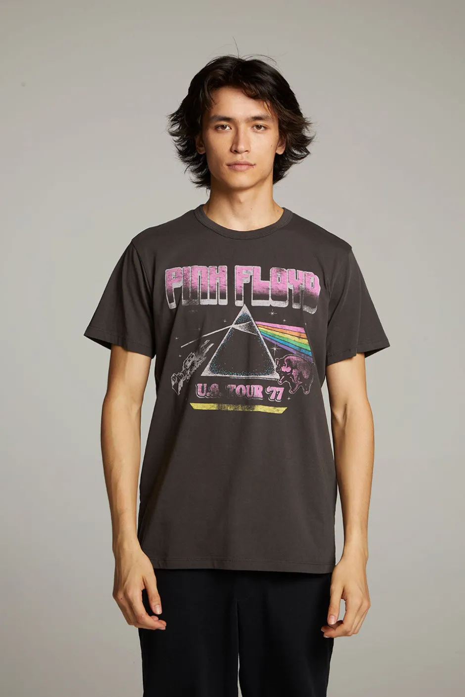 Women Chaser Brand Pink Floyd U.S. Tour Crew Neck Tee