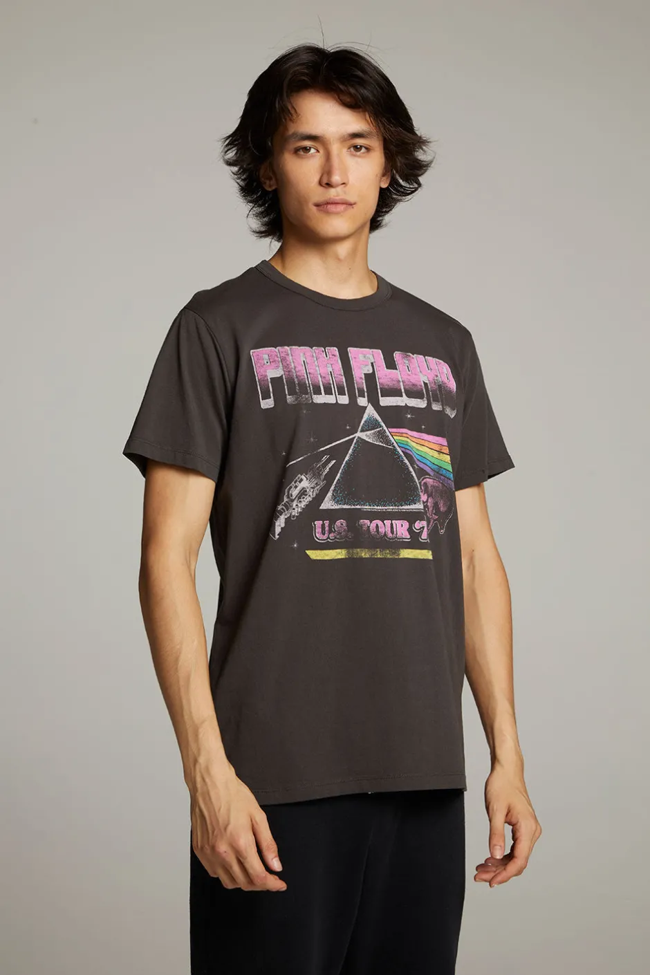 Women Chaser Brand Pink Floyd U.S. Tour Crew Neck Tee