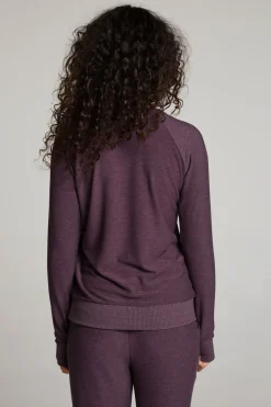 Women Chaser Brand Plum Perfect Long Sleeve Raglan Pullover