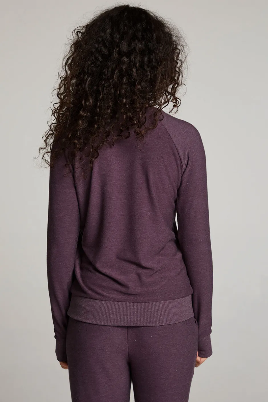 Women Chaser Brand Plum Perfect Long Sleeve Raglan Pullover