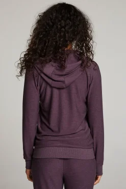 Women Chaser Brand Plum Perfect Long Sleeve Raglan Zip Up Hoodie