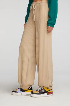 Women Chaser Brand Poor Boy Rib Blouson Hem Joggers