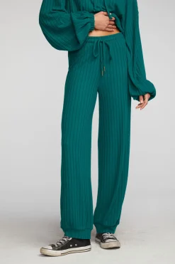 Women Chaser Brand Poor Boy Rib Blouson Hem Joggers