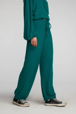 Women Chaser Brand Poor Boy Rib Blouson Hem Joggers