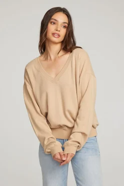 Women Chaser Brand Poppy Cappuccino Pullover