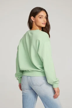 Women Chaser Brand Poppy Quiet Green Pullover