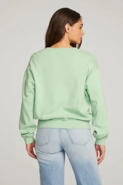 Women Chaser Brand Poppy Quiet Green Pullover