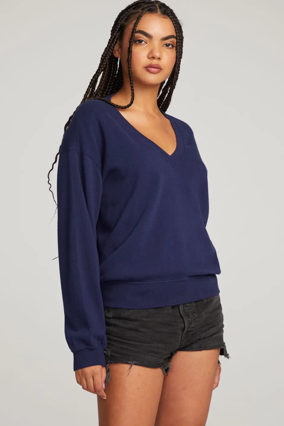 Women Chaser Brand Poppy Sapphire Pullover