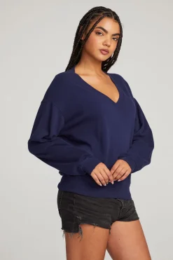 Women Chaser Brand Poppy Sapphire Pullover