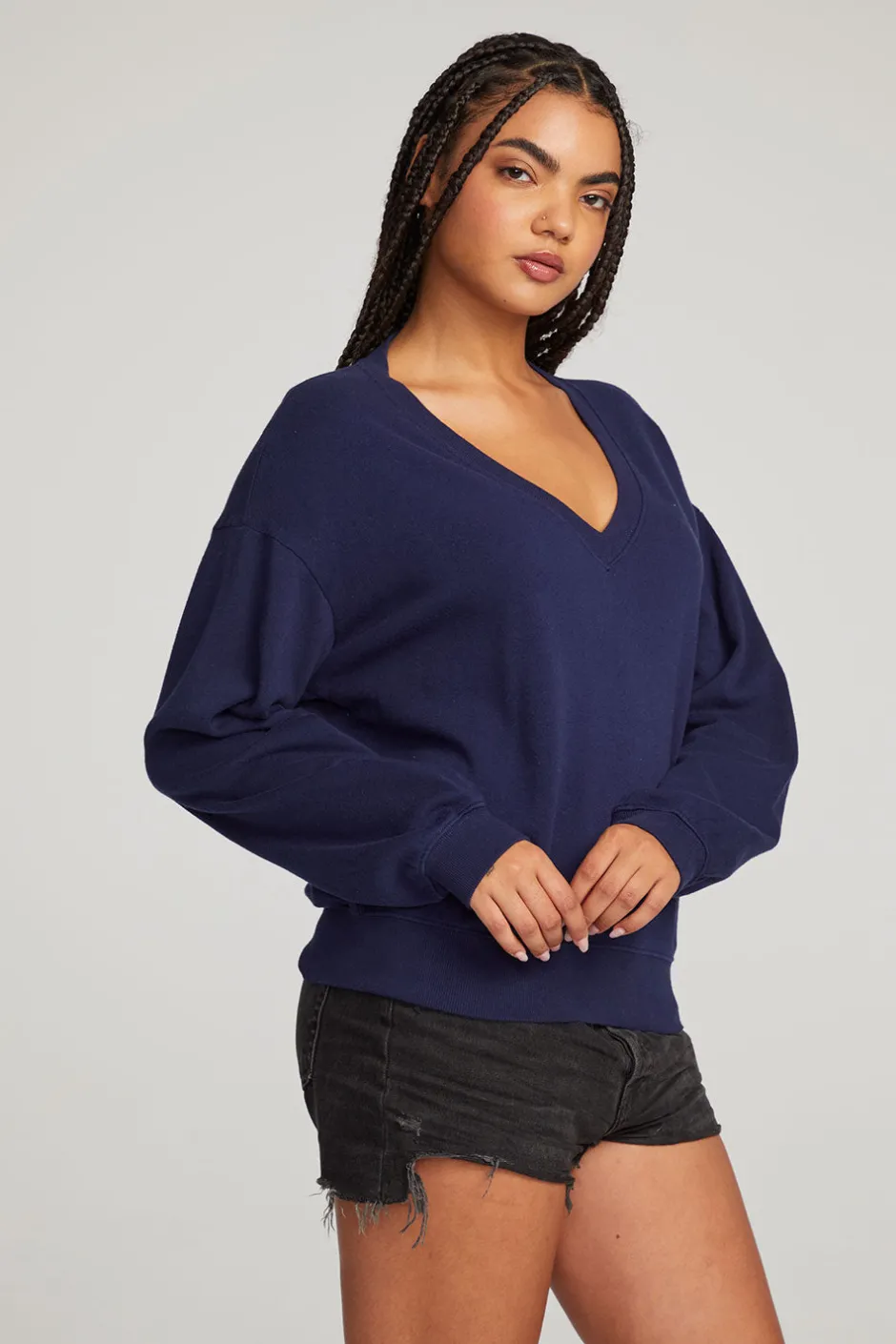 Women Chaser Brand Poppy Sapphire Pullover