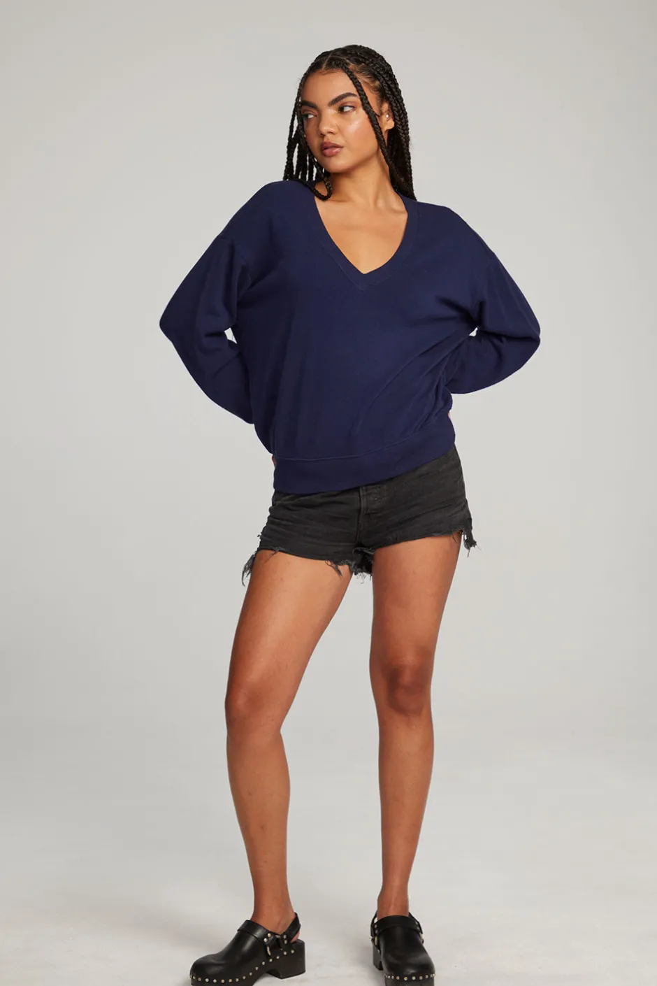 Women Chaser Brand Poppy Sapphire Pullover