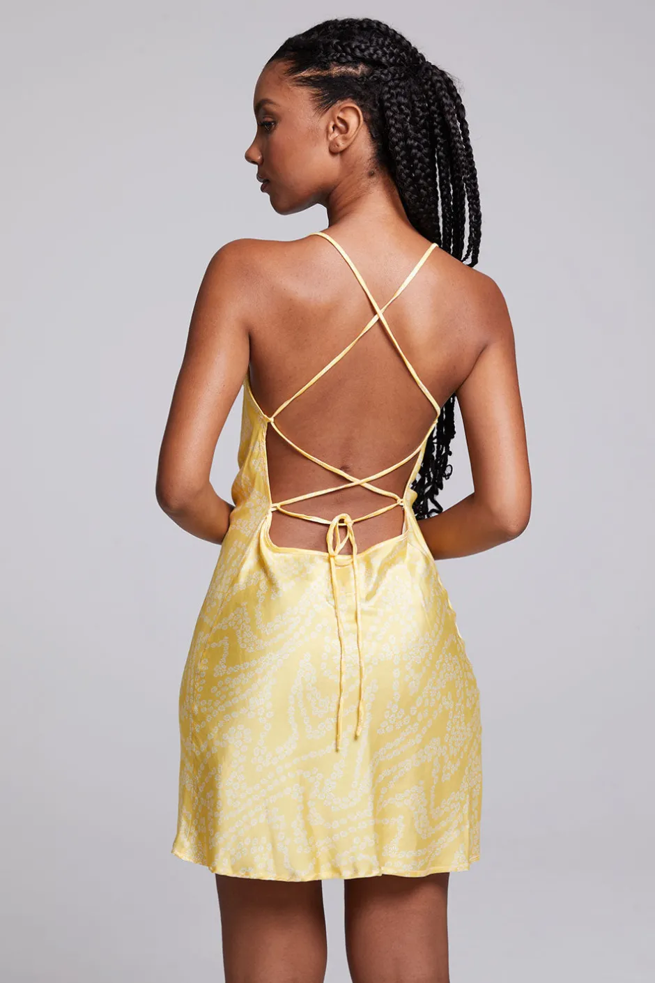 Women Chaser Brand Positano Lemon Zest Slip Dress