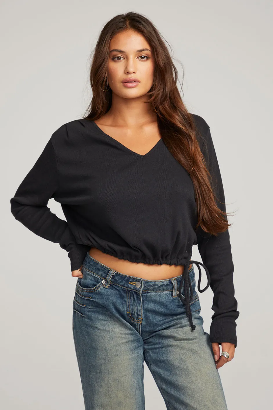 Women Chaser Brand Powell Licorice Long Sleeve