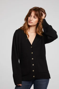 Women Chaser Brand Presley Licorice Cardigan