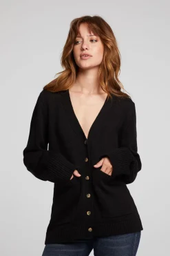 Women Chaser Brand Presley Licorice Cardigan
