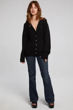Women Chaser Brand Presley Licorice Cardigan