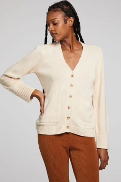 Women Chaser Brand Presley Whitecap Grey Cardigan